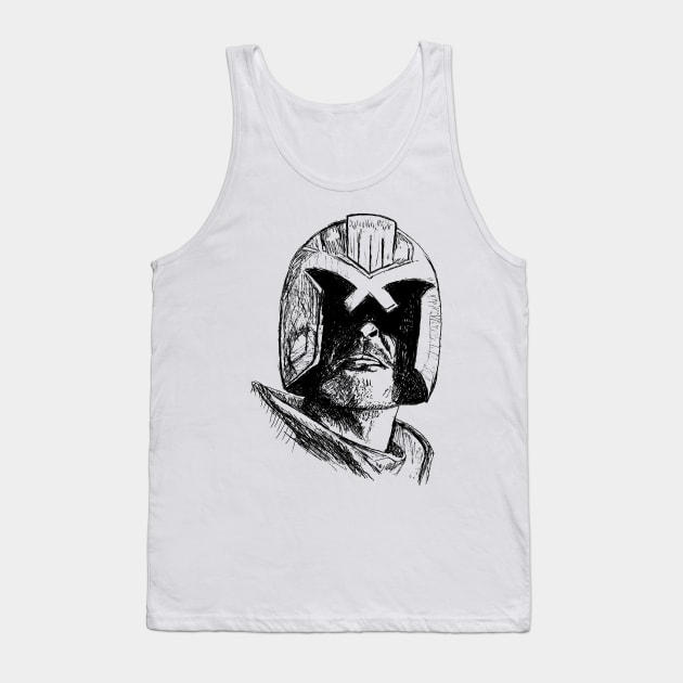 Dredd Inktober Tank Top by AwePup